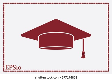 Graduation cap icon vector illustration eps10