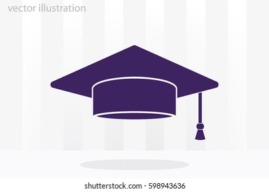 Graduation cap icon vector illustration eps10