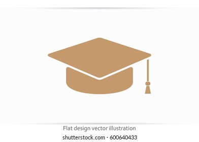 Graduation cap icon vector illustration eps10.