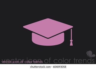 Graduation cap icon vector illustration.