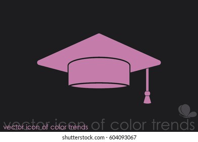 Graduation cap icon vector illustration.
