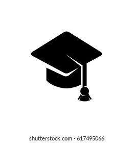 Graduation cap icon. Vector logo illustration isolated sign symbol