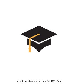 graduation cap icon vector , mortarboard solid logo, pictogram isolated on white, pixel perfect illustration