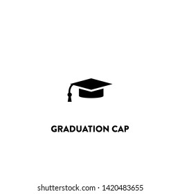 graduation cap icon vector. graduation cap sign on white background. graduation cap icon for web and app