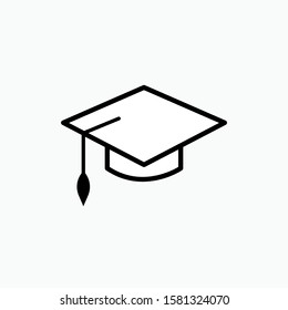 Graduation Cap Icon - Vector, Sign and Symbol for Design, Presentation, Website or Apps Elements.
