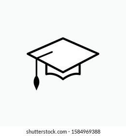 Graduation Cap Icon - Vector, Sign and Symbol for Design, Presentation, Website or Apps Elements.