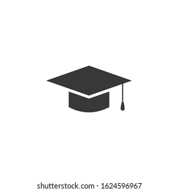 Graduation Cap Icon Vector Sign Isolated Stock Vector (Royalty Free ...