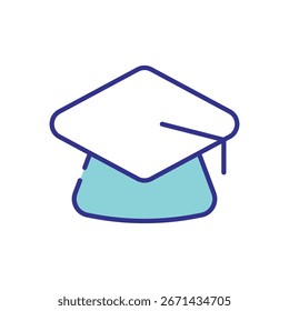 Graduation Cap icon vector stock illustration