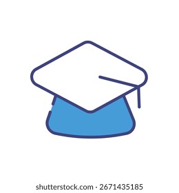 Icono de tapa de graduación Vector Ilustración de stock