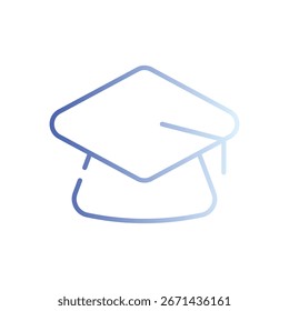 Icono de tapa de graduación Vector Ilustración de stock