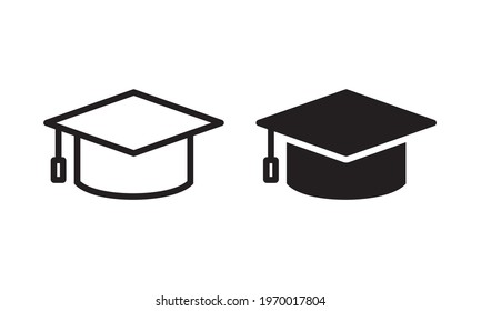 Graduation Cap icon vector, Graduation Cap symbol 