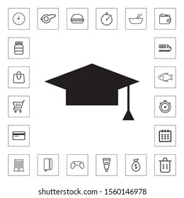 Graduation cap icon for web and mobile