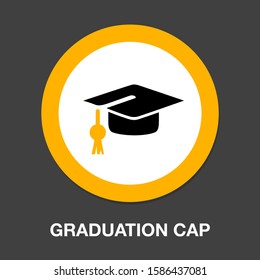 graduation cap icon-education vector-graduate symbol-achievement illustration-master sign