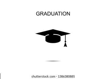 Graduation cap icons vector illustration on background