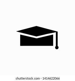 Graduation cap icon,vector illustration. Flat design style. vector graduation cap icon illustration isolated on White background, graduation cap icon Eps10. 