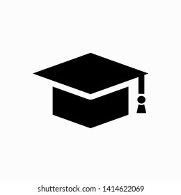 Graduation cap icon,vector illustration. Flat design style. vector graduation cap icon illustration isolated on White background, graduation cap icon Eps10. 