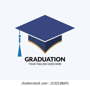 Graduation Cap Illustration - Flat Icon.