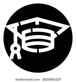Graduation cap illustration symbolizing academic success, personal growth, educational attainment, intellectual development, and the journey of learning within a university or school setting
