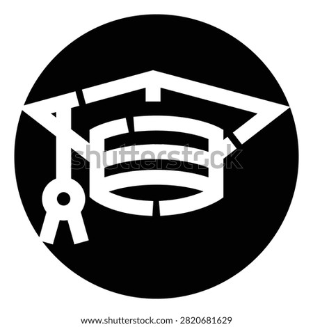 Graduation cap illustration symbolizing academic success, personal growth, educational attainment, intellectual development, and the journey of learning within a university or school setting