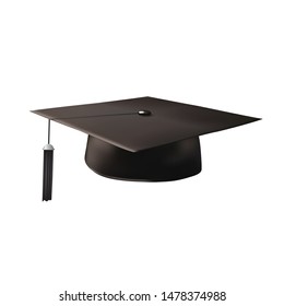 graduation cap isolate on white background. vector illustration