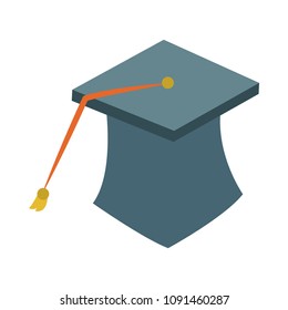 Graduation cap isolated