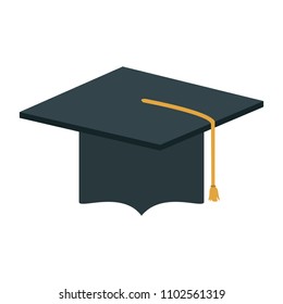 Graduation cap isolated