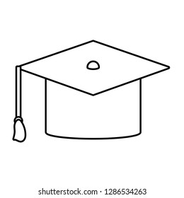 graduation cap isolated icon