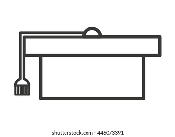 graduation cap isolated icon design, vector illustration  graphic