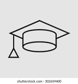 graduation cap isolated on gray background vector