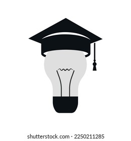 Graduation cap isolated on white background. education concept.
