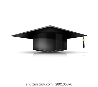 Graduation Cap isolated on white background. Vector illustration