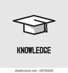 Graduation cap, Knowlege concept