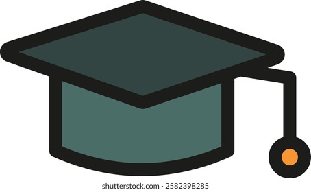 A graduation cap, also known as a mortarboard, is a square, flat cap worn by graduates during commencement ceremonies, symbolizing academic achievement and success. It is often adorned with a tassel.