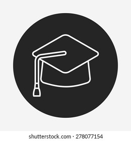 Graduation cap line icon