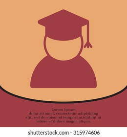 Graduation cap line icon