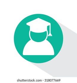 Graduation cap line icon