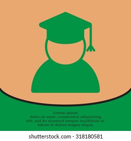 Graduation cap line icon