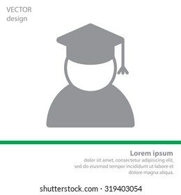 Graduation cap line icon