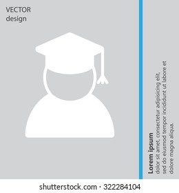 Graduation cap line icon