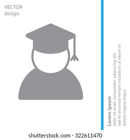Graduation cap line icon
