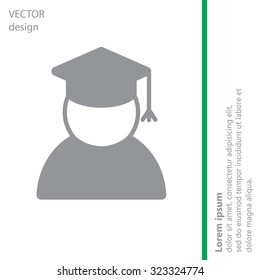 Graduation cap line icon