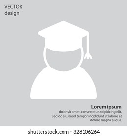 Graduation cap line icon