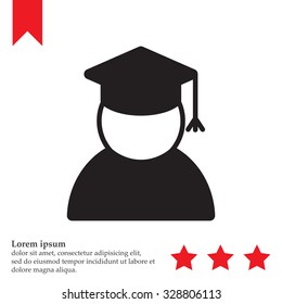 Graduation cap line icon