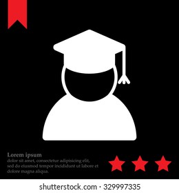 Graduation cap line icon