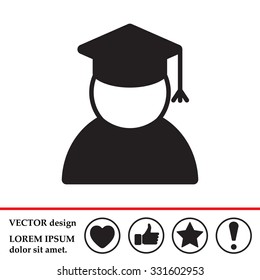 Graduation cap line icon