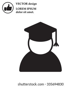 Graduation cap line icon