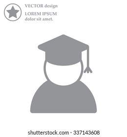 Graduation cap line icon