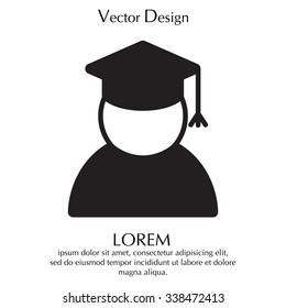 Graduation cap line icon