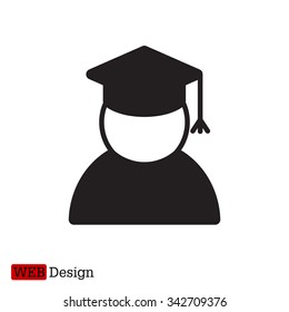 Graduation cap line icon