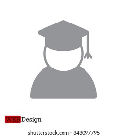 Graduation cap line icon